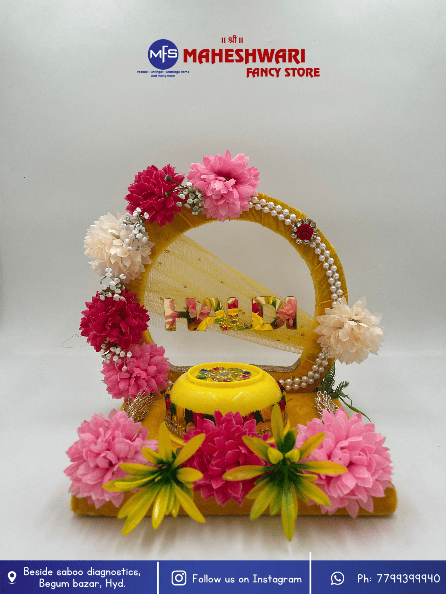 Floral Haldi Platter
